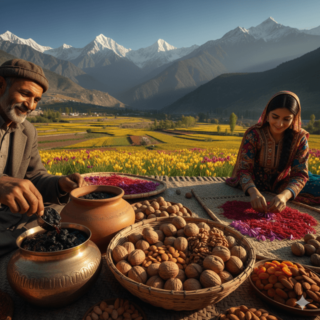 Harvesting in Kashmir