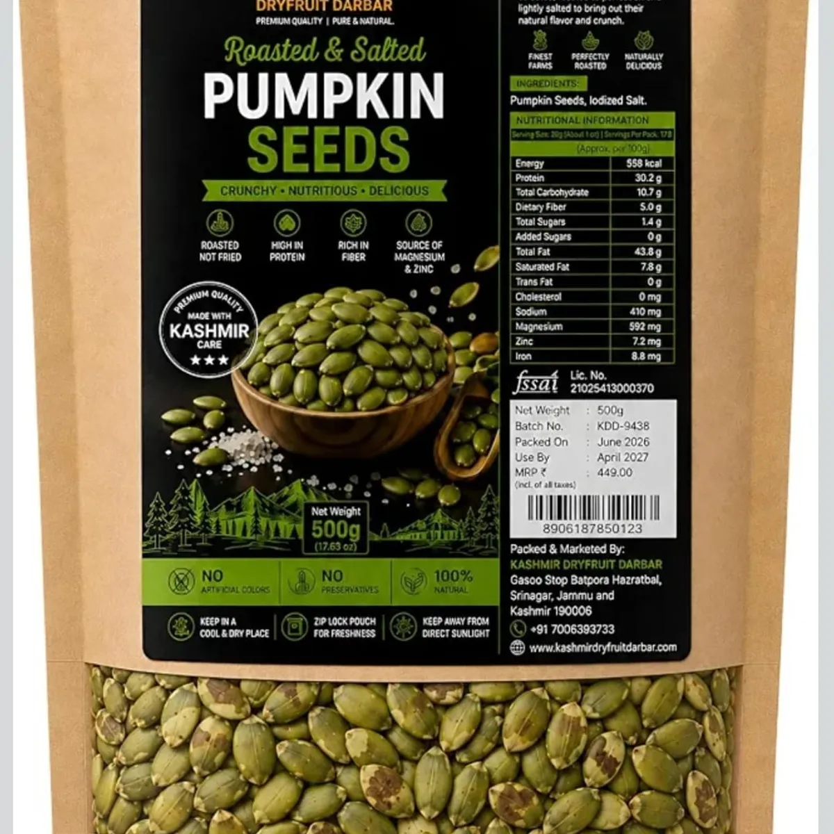 Roasted & Salted Pumpkin Seeds